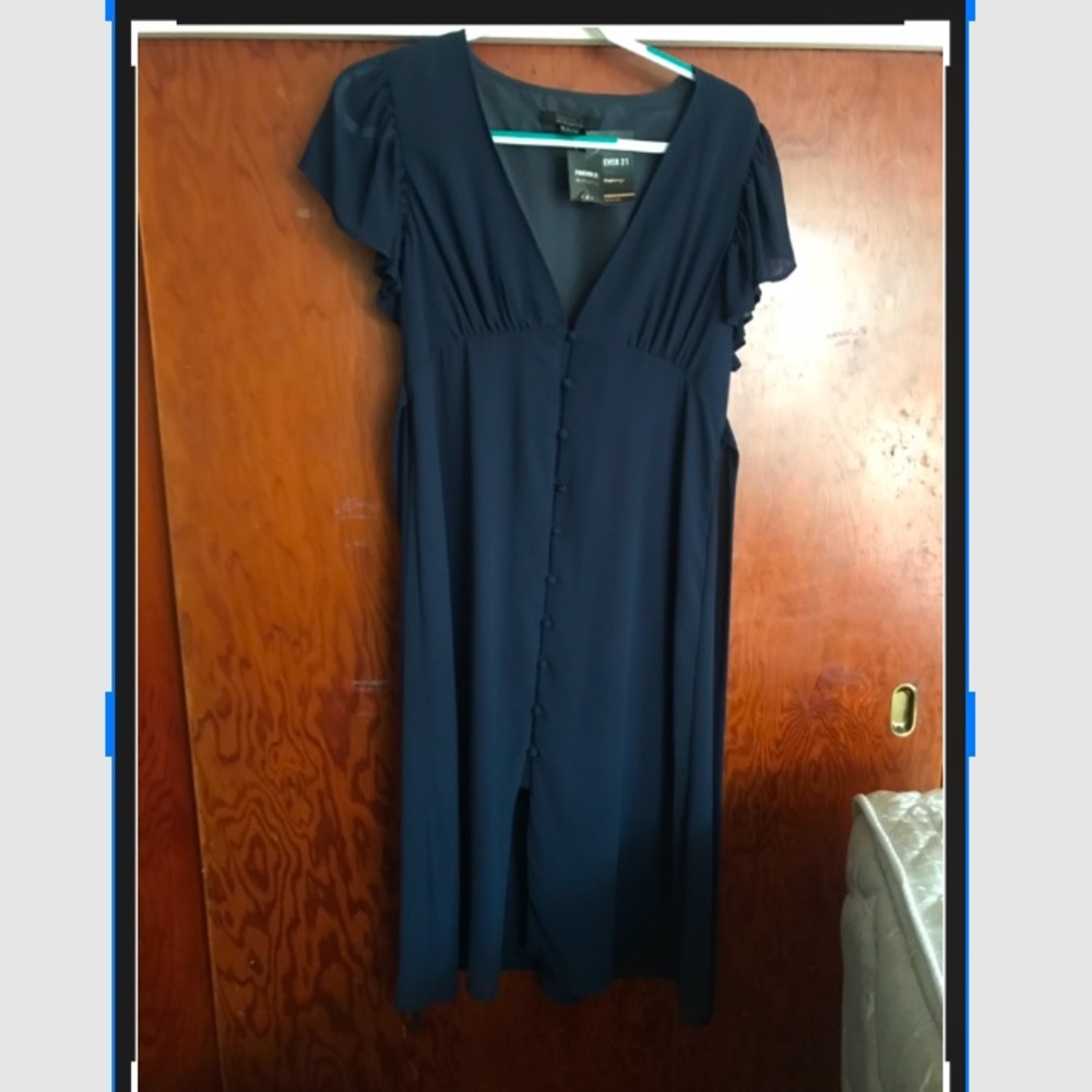 Forever 21 Contemporary baby blue midi dress